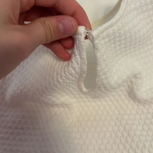 Zara White Crop Top with Built in Bra size M - Picture 8 of 9